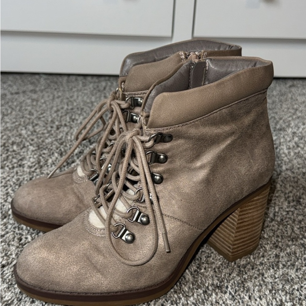 Stylish Taupe Ankle Boots